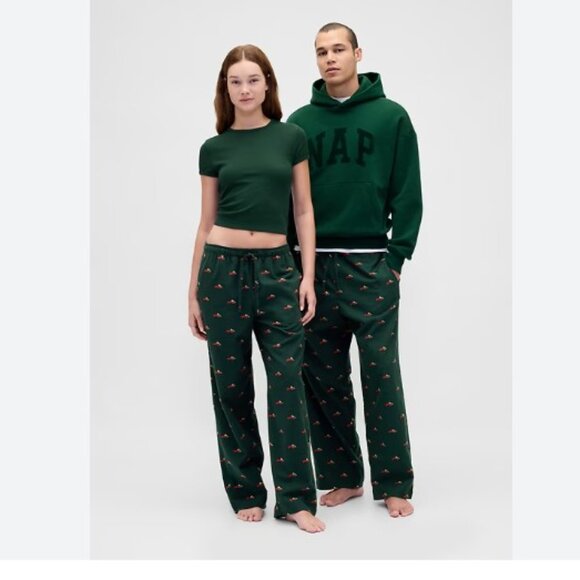 Gap Adult Softest Flannel PJ Pants Trucks Unisex S Red Truck Print - Picture 2 of 6